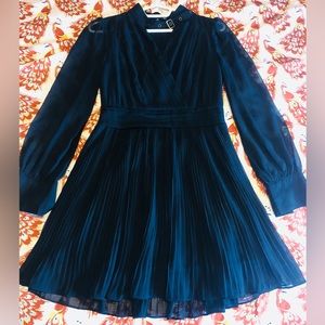 Double Zero Dresses long Sleeve Pleated Mini Dress. Size S